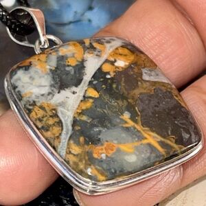 Brecciated Maligano Jasper Pendant 1 1/2”